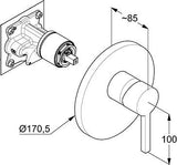 KLUDI NOVA FONTE UP-Brause-Einhandmischer Feinbau-Set mit Funktionseinheit chrom