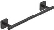 KLUDI VELA S Handtuchhalter 348 mm mattschwarz – Wandmontage, Stahl, verdeckte Befestigung