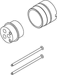 KLUDI UP-Verlängerung Logo 30mm für 38624/38625 Wafü chrom – Ersatzteil