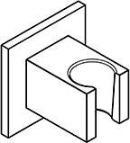KLUDI A-QA Wandhalter edge starr Chrom – Brausehalter mit verdeckter Befestigung