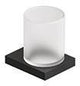 KLUDI VELA C Glashalter Chrom mit Mattglas – Wandmontage, verdeckte Befestigung