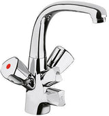 KLUDI STANDARD Spültisch-Multi-Armatur DN 15, 200 mm Auslauf, 2 Multianschlüsse, Chrom