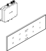 KLUDI TouchTronic Elektronisches Unterputz-Thermostat mit Touchdisplay, Schwarz, IP54, WLAN