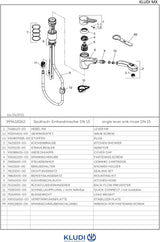 KLUDI MX Spültisch-Einhandmischer DN 15 mit herausziehbarer Geschirrbrause, chrom/mocca