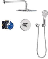KLUDI SMART PUSH Round Set Chrom – Duschsystem DIVE mit Kopf- und Handbrause