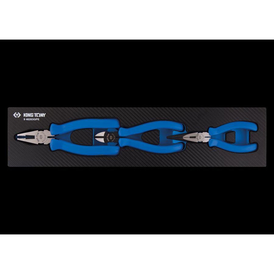KING TONY Profi-Werkzeuge - Zangenset, EVAWAVE - 3 tlg. 940203GPE
