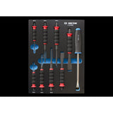 KING TONY Profi-Werkzeuge - Ummantelter Splinttreiber-Set mit Meißel, EVAWAVE - 9 tlg. 91019GRE