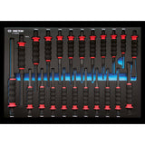 KING TONY Profi-Werkzeuge - Splinttreiber, Meißel, Durchtreiber und Körner-Set, EVAWAVE - 22 tlg. 91122GPE