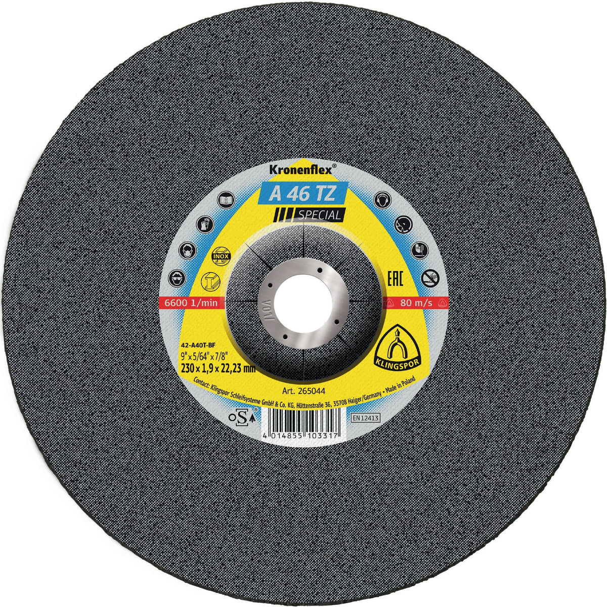 KLINGSPOR Trennscheibe A 46 TZ Special 115x1,6 mm INOX – 25 Stk. für Stahl & Edelstahl