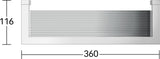 KEUCO Duschablage Edition 90 Square mit Glasabzieher, verchromt/Aluminium, 360 mm