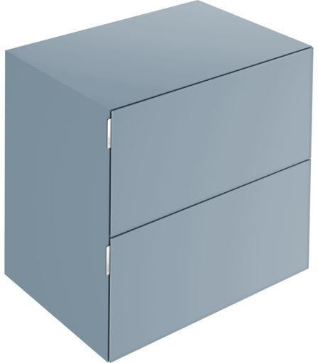 KEUCO Edition 11 Art Sideboard 400 mm mit 2 Auszügen und Beleuchtung – Weiß / Glas Weiß