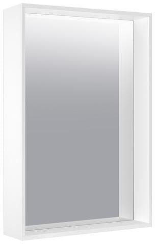KEUCO X-Line Kristallspiegel 460x850 mm anthrazit – Rahmenloser Wandspiegel ohne Beleuchtung