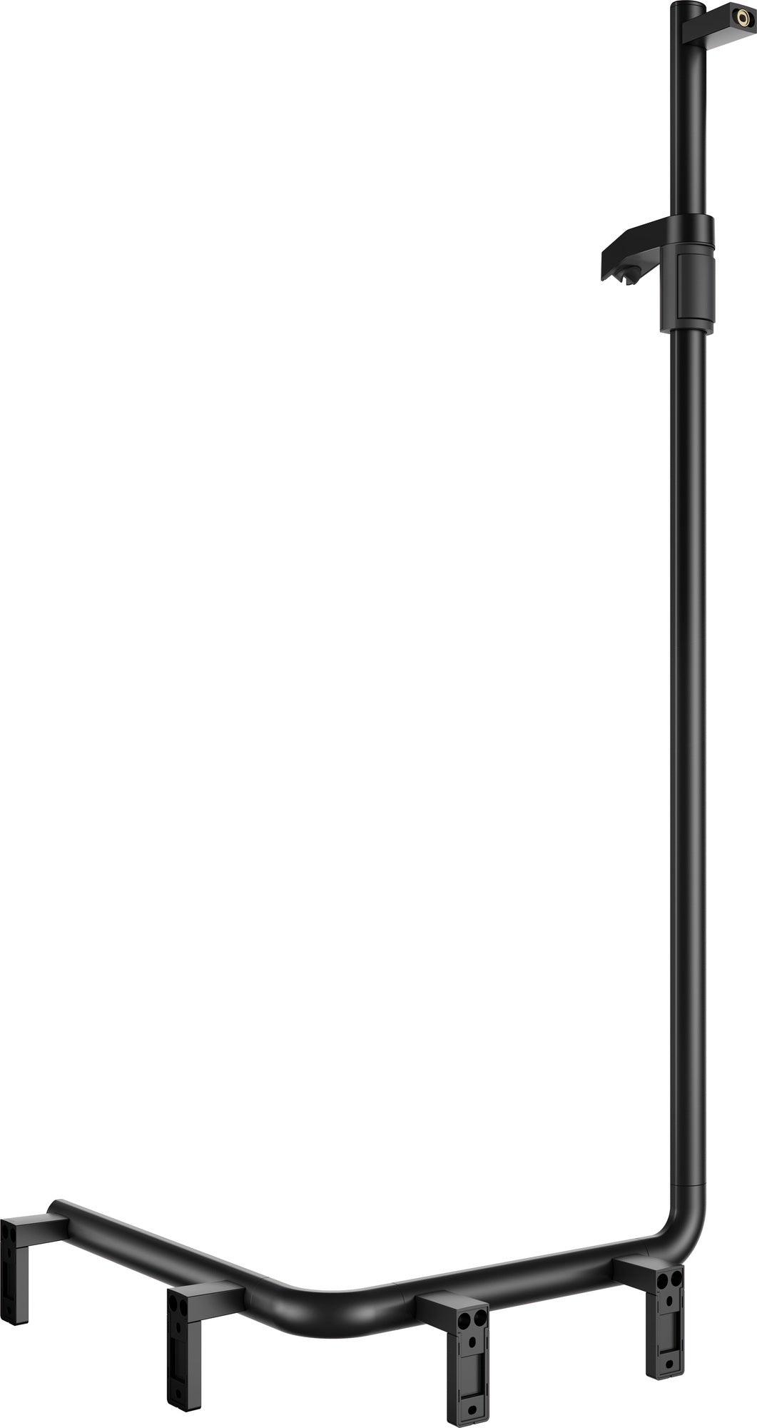 KEUCO AXESS Duschhandlauf 550/531/1301 mm mit Brausestange rechts, silber-eloxiert