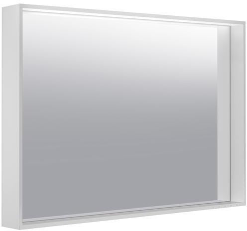 KEUCO Lichtspiegel Plan 07897 – LED-Spiegel mit Touch-Sensorik, 460 x 850 mm, silber-eloxiert