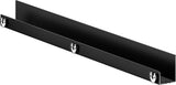 KEUCO Duschablage 24953 auf Maß – 400-600 x 120 x 90 mm, schwarz matt, Aluminium, mit Haken