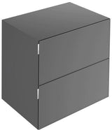 KEUCO Edition 11 Art Sideboard 400 mm mit 2 Auszügen und Beleuchtung – Weiß / Glas Weiß