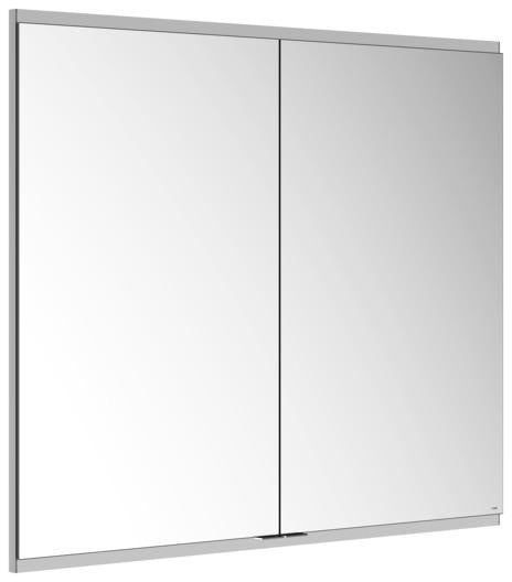 KEUCO Royal Modular 2.0 Spiegelschrank Wandeinbau 600 mm mit Steckdose und USB, silber-eloxiert