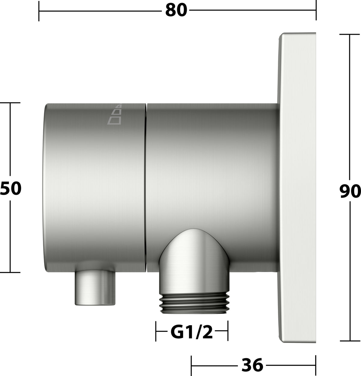 KEUCO IXMO Comfort Absperrventil Unterputz DN15 rund Messing gebürstet 59541