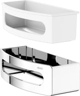 KEUCO ELEGANCE Duschkorb verchromt mit weißem Kunststoffeinsatz, Wandmontage