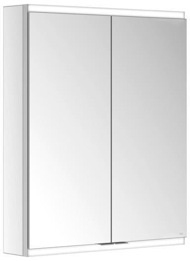 KEUCO Royal Modular 2.0 Spiegelschrank, beleuchtet, 600 x 700 x 120 mm, silber-eloxiert