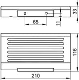 KEUCO Universalablage Plan 14958 – Kristallglas, 210 x 115 mm, mit Ablaufschlitzen