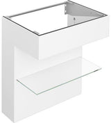 KEUCO Edition 11 Art Waschtischunterbau 800 mm mit Glasablage und Beleuchtung in Weiß