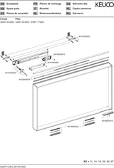 KEUCO Lichtspiegel Plan 07897 – LED-Spiegel mit Touch-Sensorik, 460 x 850 mm, silber-eloxiert