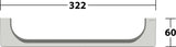 KEUCO Haltegriff Edition 11 300 mm Nickel gebürstet – Wandmontage, eckiges Design