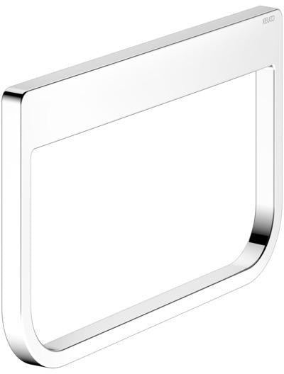 KEUCO Collection Moll Handtuchring 12721, verchromt, softcube-Design, Wandmontage