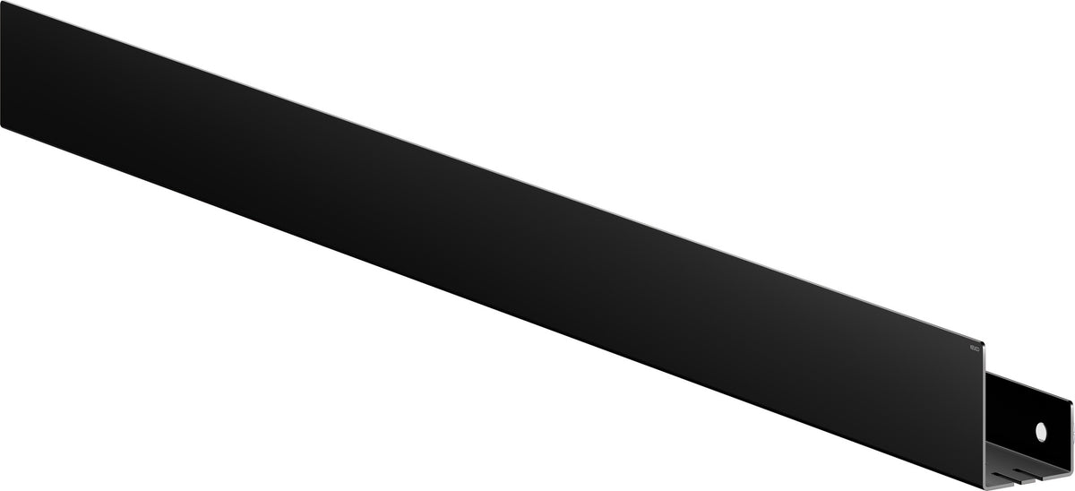 KEUCO Duschablage 24953 auf Maß – 400-600 x 120 x 90 mm, schwarz matt, Aluminium, mit Haken