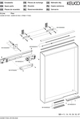 KEUCO X-Line Lichtspiegel mit Spiegelheizung 500 x 700 x 105 mm Vulkanit – LED-Badspiegel