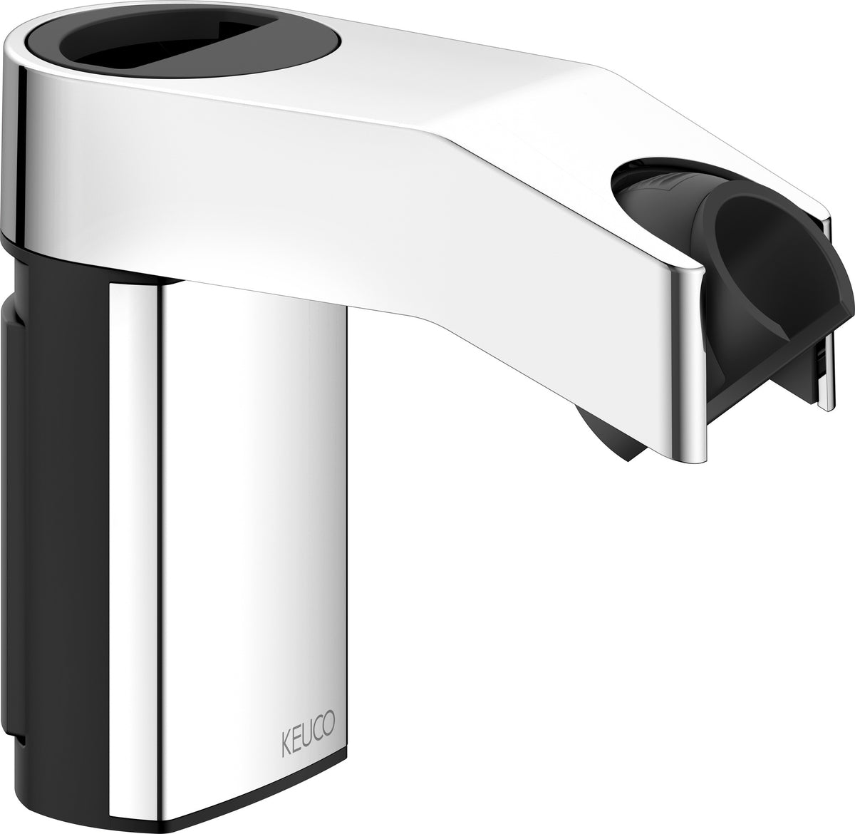 KEUCO AXESS Brausehalter 35010 höhenverstellbar schwarz matt – flexible Duschkopfhalterung