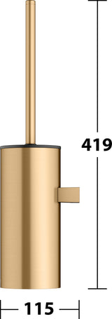 KEUCO Collection Moll Toilettenbürstengarnitur Wand verchromt/weiß – Wandmontage mit Deckel