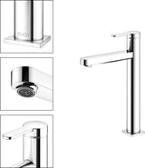 KEUCO IXMO Pure Einhebel-Waschtischmischer 210 mm ohne Ablaufgarnitur, verchromt