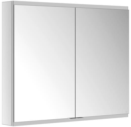 KEUCO Royal Modular 2.0 Spiegelschrank, unbeleuchtet, 600x700x120 mm, silber-eloxiert, 2 Türen, Steckdose & USB