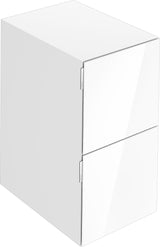 KEUCO Edition 11 Art Sideboard 400 mm mit 2 Auszügen und Beleuchtung – Weiß / Glas Weiß