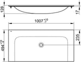 KEUCO X-Line Keramik-Waschtisch 1007 mm weiß ohne Hahnlochbohrung
