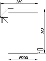 KEUCO Abfallbehälter Universalartikel 04988 Chrom-finish – 5 Liter, Edelstahl, Standmodell