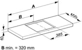KEUCO Edition 11 Waschtischplatte Eiche Tabak 700-900 mm – Massivholz mit Befestigungskonsolen