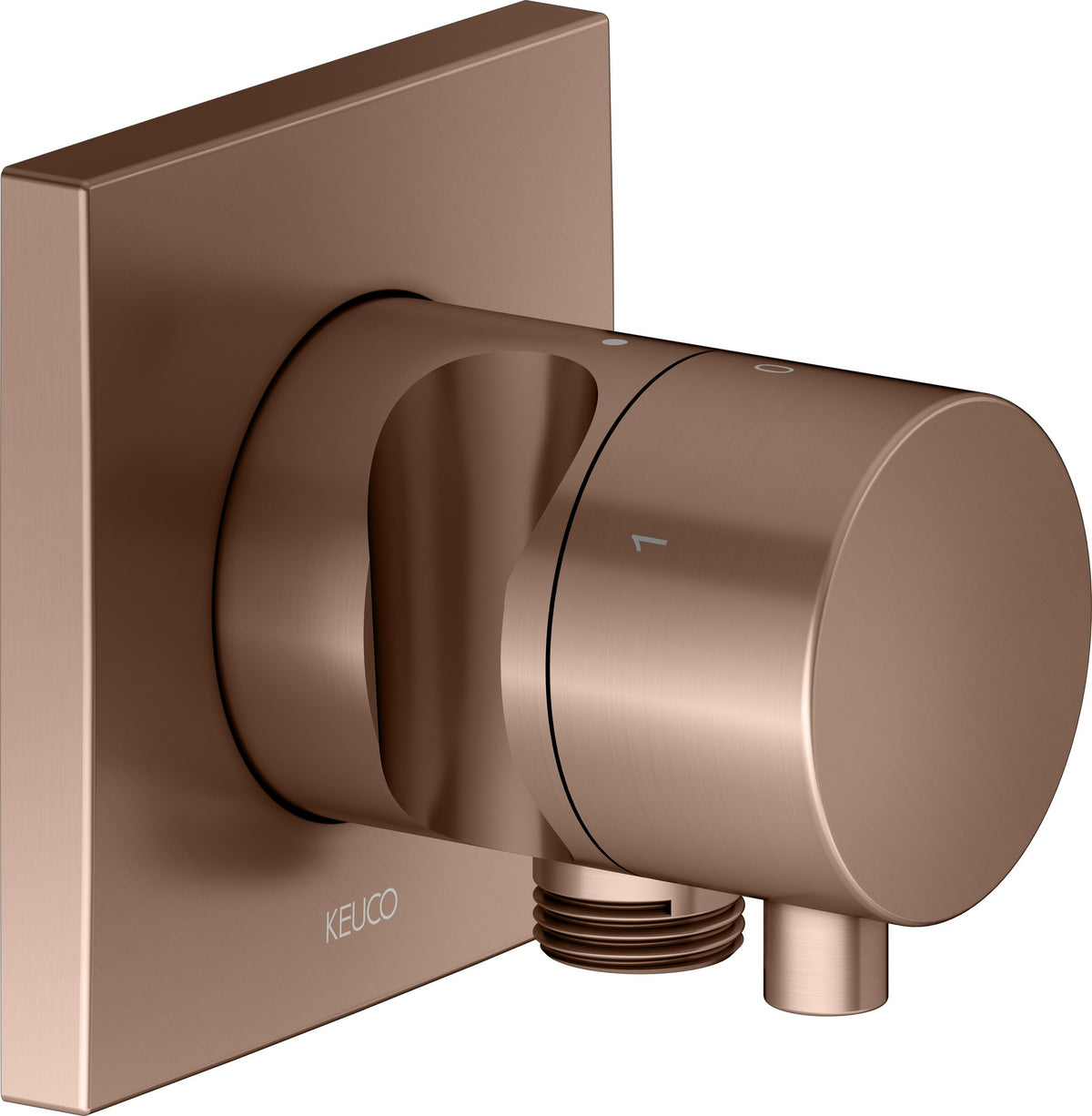 KEUCO IXMO Comfort 3-Wege Ab- und Umstellventil Unterputz, rund, Messing gebürstet