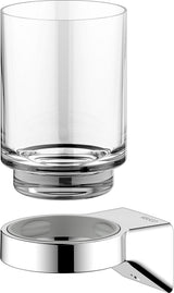 KEUCO Aveno Glashalter 14650 mit Echtkristall-Glas, verchromt – Zahnputzbecher-Halterung