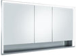 KEUCO Royal Lumos Spiegelschrank 1400 mm Wandeinbau silber-eloxiert mit Ablagefach