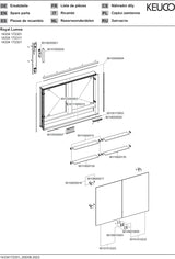 KEUCO Royal Lumos Spiegelschrank Wandeinbau 1000 x 735 x 130 mm silber-eloxiert mit Ablagefach
