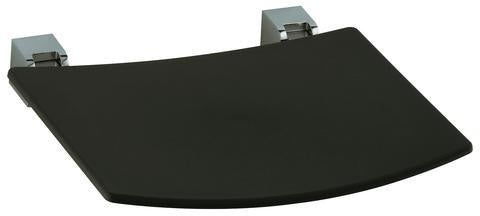 KEUCO Klappsitz Plan 14980 – Wandmontage, verchromt/schwarz, bis 110 kg, klappbar