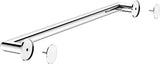 KEUCO REVA Badetuchhalter 600 mm verchromt mit integriertem Haken – Wandmontage