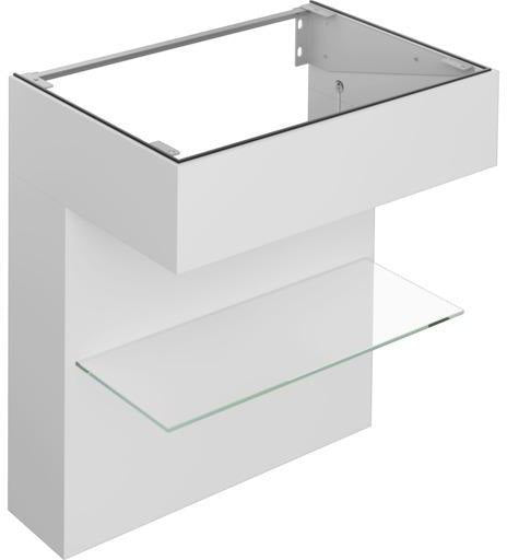 KEUCO Edition 11 Art Waschtischunterbau 800 mm mit Glasablage und Beleuchtung in Weiß