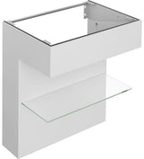 KEUCO Edition 11 Art Waschtischunterbau 800 mm mit Glasablage und Beleuchtung in Weiß