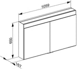 KEUCO Edition 400 Spiegelschrank DALI 1060 mm mit LED-Beleuchtung und Innenraumausleuchtung