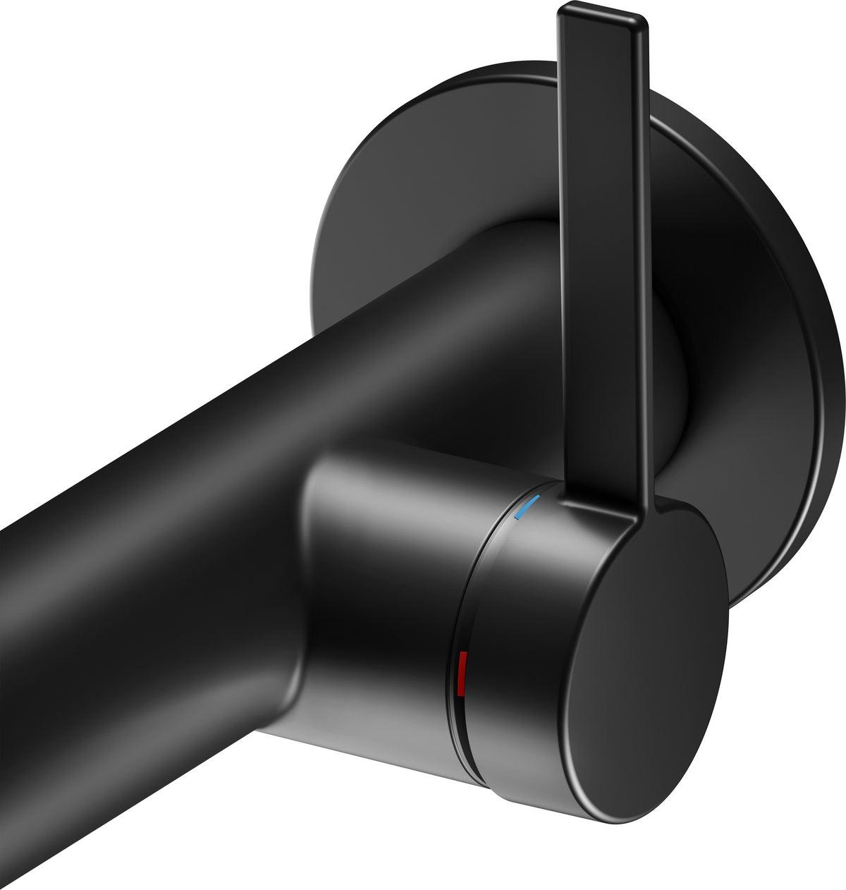 KEUCO IXMO Einhebel-Waschtischmischer Unterputz, rund, Ausladung 165 mm, schwarz matt