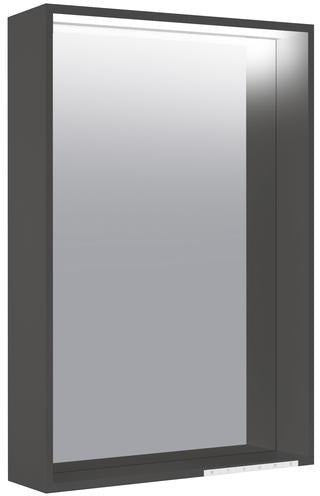 KEUCO X-Line Lichtspiegel mit Spiegelheizung 500 x 700 x 105 mm Vulkanit – LED-Badspiegel
